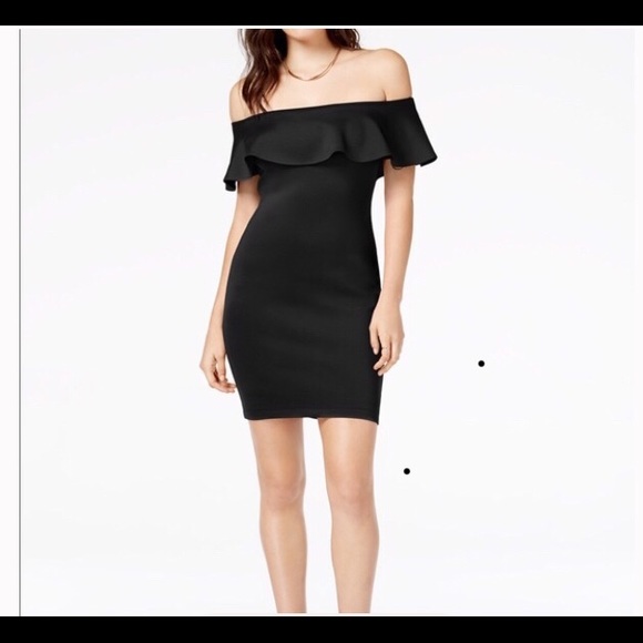 Guess off shoulder black dress. - Picture 1 of 7